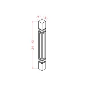 Square Decorative Leg