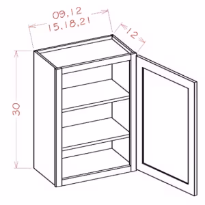 (1) Door Wall RTA Cabinet (2) Shelves