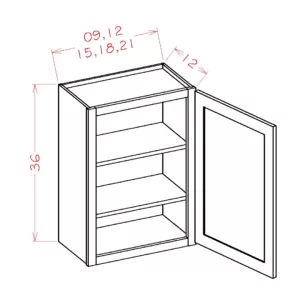 (1) Door Wall RTA Cabinet (2) Shelves