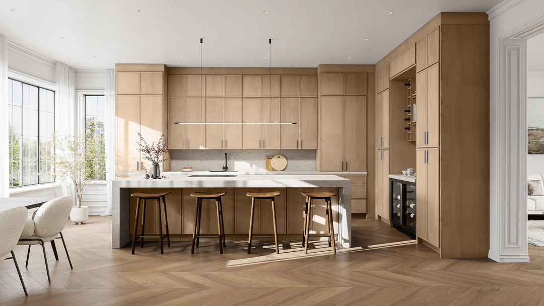 Finished white kitchen